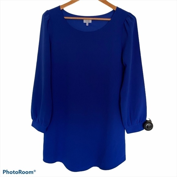 Tobi Sippin Cosmos Cobalt Blue Shift Dress, Size Small - Picture 4 of 11